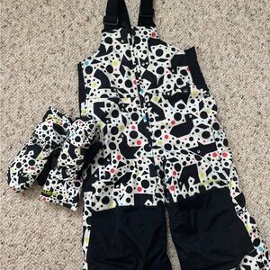 Toddlers' Burton Bib Pants 3T and Gloves Ski Snowboard Sled